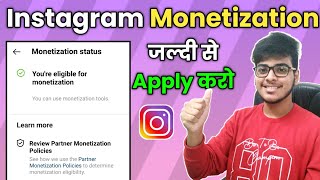 Instagram Monetization Enable  Your Eligible For Instagram Monetization Kya Hein [upl. by Novaj]