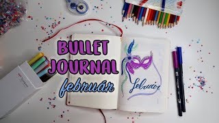 Tervezzünk  Bullet Journal Február  Viszkok Fruzsi [upl. by Anahsohs]