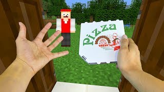 REALISTIC MINECRAFT  STEVE ORDERS PIZZA [upl. by Regor151]