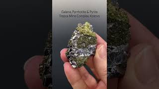 Galena Pyrrhotite amp Pyrite Cluster from Trepca Mine Complex Mitrovica Kosovo [upl. by Emiolhs563]