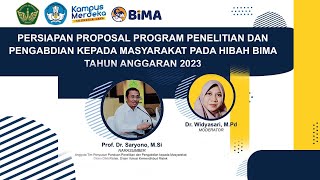 🔴 Live Persiapan Proposal Program Penelitian dan Pengabdian Kepada Masyarakat Pada Hibah BIMA 2023 [upl. by Nilesoy]