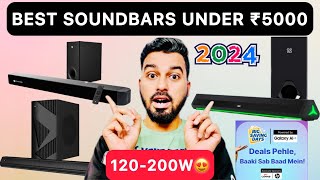 Top 3 Best Bluetooth Soundbars Under ₹5000 in Flipkart Sale  120W to 200W [upl. by Ardnosak]