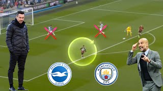 Tactical Analysis  Brighton 11 Man City  De Zerbi vs Guardiola  Julio Enciso vs Erling Haaland [upl. by Seaver]