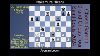 Aronian Levon vs Nakamura Hikaru GCT Saint Louis Blitz 2024 7 2 [upl. by Alyal330]