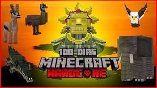 Sobreviví 100 días En la SABANA AFRICANA En Minecraft HARDCORE Esto fue lo que pasó [upl. by Esele]