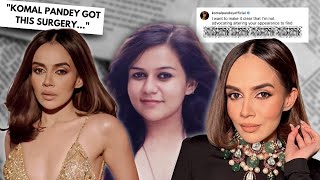 The Truth About Komal Pandeys Plastic Surgery amp Lip Fillers [upl. by Sivaj]