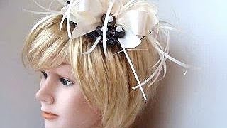 Saucer style Royal Wedding Fascinator Hat diy headpiece bridal fascinator headband [upl. by Ikin101]