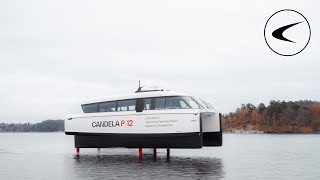 Candela P12 taking off  100 electric hydrofoiling passenger vessel [upl. by Fey]