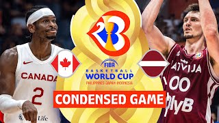 Canada 🇨🇦 vs Latvia 🇱🇻  Full Game Highlights  FIBA Basketball World Cup 2023 [upl. by Enyedy286]