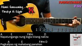 Alumni Homecoming  Parokya Ni Edgar Guitar Cover With Lyrics amp Chords [upl. by Amihsat]