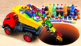 Dump Truck Marble Run Race ASMR with Bouncy Balls Racing Cars in Water Slide l Satisfying Video [upl. by Niledam541]