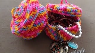 Crochet Jewelry Bowl Part 1 by Crochet Hooks You [upl. by Wobniar]