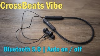 CrossBeats Vibe review Bluetooth Headset with Mic Neckband auto ONOFF [upl. by Adamo]