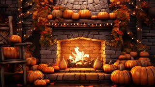 Cozy Autumn Fireplace Sounds 8h  Relaxing Autumn Fall Ambience  Halloween Ambience [upl. by Andrews]