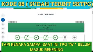 KODE 08  SUDAH TERBIT SKTPG  TAPI TPG TW 1 BELUM MASUK REKENING INI PENJELASANNYA [upl. by Eniaral494]