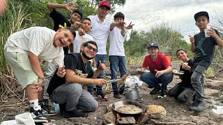 COMO HACER PESCADOS AL DISCO CON LEÑA EN EL MONTE 🐟🪵🔥CON LOS SOÑADORES 🧑‍🚀 Grillo la duda [upl. by Gunnar818]