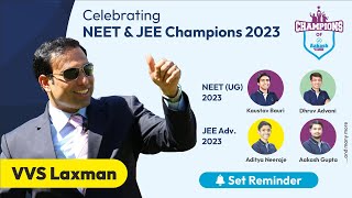 Celebrating NEET amp JEE Champions 2023 with VVS Laxman  Aakash BYJUS [upl. by Talia]