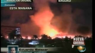 Momento del bombardeo en Bagdad [upl. by Eive]