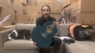 Stretton SP34 Kids Acoustic Guitar Blue [upl. by Danzig]