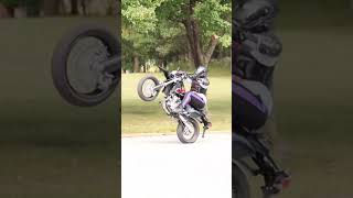 DRZ400SM WHEELIE ALMOST BALANCE POINT [upl. by Fornof]