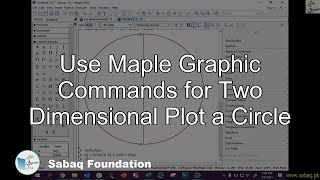 Use Maple Graphic Commands for Two Dimensional Plot a Circle Math Lecture  Sabaqpk [upl. by Inacana]