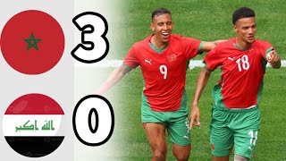 Morocco vs Iraq 🇮🇶  3 0   Extеndеd Highlights  All Goals  Olympic Games [upl. by Manara229]