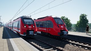 TSW4 RE50 aus Coswig nach Riesa BR442 Talent2Hamster Ansagen [upl. by Sousa]