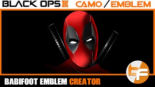 Black Ops 3 Emblem Tutorial 062  Deadpool Babifoot [upl. by Siurtemed732]