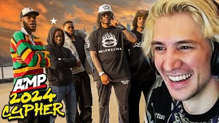 xQc Reacts to AMP FRESHMAN CYPHER 2024 [upl. by Aicenev752]