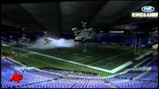 Raw Video Snow Causes Metrodome Roof Collapse [upl. by Dennett]