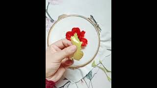 Red Pansy Ribbon Embroidery Tutorial [upl. by Ylnevaeh104]