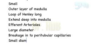 Juxtamedullary vs cortical nephron [upl. by Licht902]