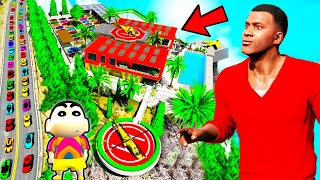 Franklin Upgrading NEW TRILLIONAIRE SECRET HOUSE in GTA 5  SHINCHAN and CHOP [upl. by Colfin]