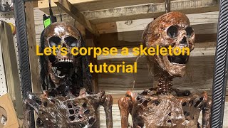 DIY realistic corpsing using cheap Walmart skeleton [upl. by Nahk528]