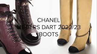 CHANEL METIERS DART COLLECTION 202223 ❤️ CHANEL BOOTS [upl. by Ahselaf]