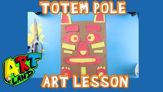 TOTEM POLE ART LESSON [upl. by Micheil144]