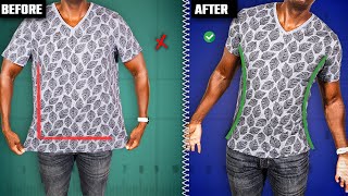 DIY Tailor ALL Your TShirts To Fit You PERFECTLY [upl. by Marylynne126]