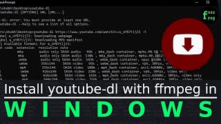 Install youtubedl in Windows with ffmpeg  fossfrog [upl. by Atikir969]