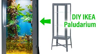 Making a DIY IKEA Cabinet Living Wall Fish Paludarium [upl. by Oak]