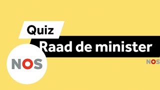 QUIZ Ken jij alle namen van de ministers in het nieuwe kabinet [upl. by Ivon]