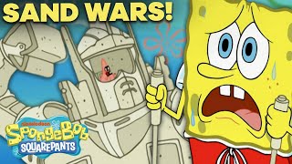 SpongeBob and Patrick Start a Sand Castle War  Full Scene  SpongeBob [upl. by Ettenej552]