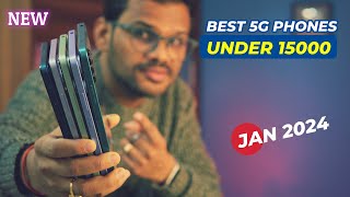 TOP 5 Best 5G Phones Under 15000 in JAN 2024 l Best Mobile Under 15000 [upl. by Tlaw]