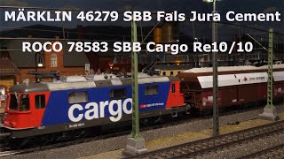 Märklin 46279 Fals Schüttgutwagen SBB Jura Cement mit Roco 78583 Re1010 SBB Cargo 4KUHD 60fps [upl. by Ealasaid]