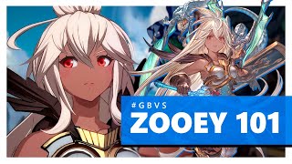 Zooey 101  Granblue Fantasy Versus Tutorial  Overview Combos Strategy and Counterplay Guide [upl. by Yelnet]