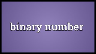 Binary number Meaning [upl. by Htomit]