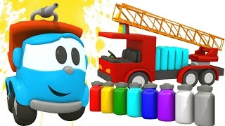 Compilation avec Léo le camion curieux pour apprendre les couleurs [upl. by Oinimreh]