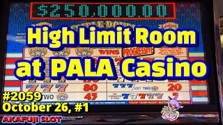 High Limit Room at Pala Casino Triple Double Stars Slot Machine on October 26th [upl. by Nolyak]