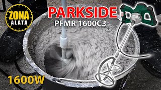 Parkside PFMR 1600 C3 Mešač Mikser za Lepak Glet Beton iz Lidla Recenzija TEST 4K [upl. by Htrowslle]