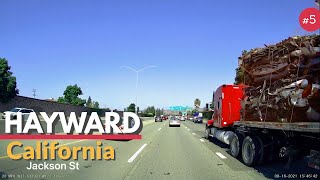 Driving to Hayward  Freeway 92  Jackson St Dash Cam  USA [upl. by Hassi]