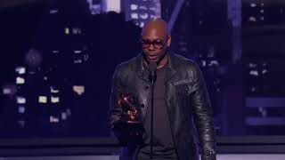 Dave Chappelle Wins Best Comedy Album  Acceptance Speech  60th GRAMMYs [upl. by Fuchs]